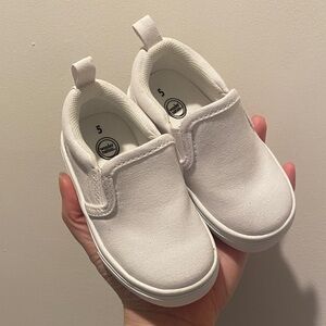 Wonder Nation White Kids Slip-On Sneakers